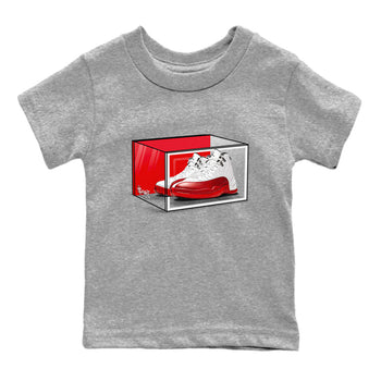 Air Jordan 12 Cherry shirt to match jordans Shoe Box sneaker tees Air Jordan 12 Retro Cherry SNRT Sneaker Release Tees Baby Toddler Heather Grey 2 T-Shirt