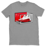 Air Jordan 12 Cherry shirt to match jordans Shoe Box sneaker tees Air Jordan 12 Retro Cherry SNRT Sneaker Release Tees Unisex Heather Grey 2 T-Shirt