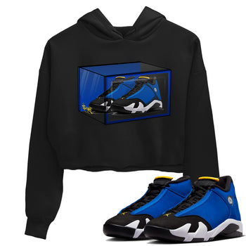 Air Jordan 14 Laney Sneaker Match Tees Shoe Box Sneaker Tees Jordan 14 Laney Sneaker Release Tees Women's Shirts Black 1