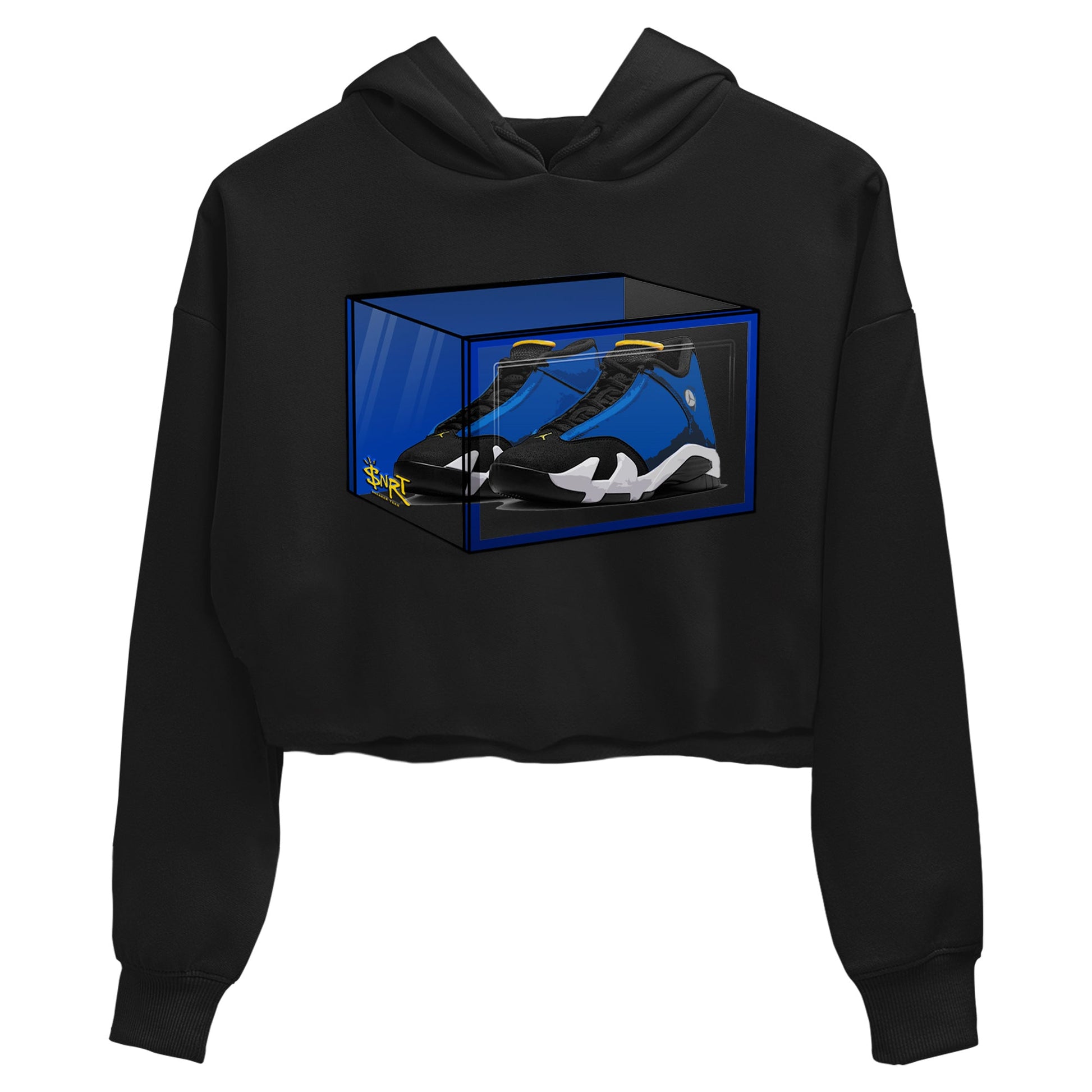 Air Jordan 14 Laney Sneaker Match Tees Shoe Box Sneaker Tees Jordan 14 Laney Sneaker Release Tees Women's Shirts Black 2