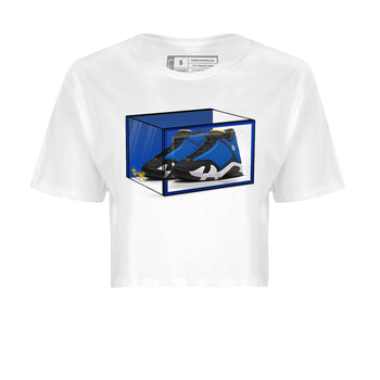 Air Jordan 14 Laney Sneaker Match Tees Shoe Box Sneaker Tees Jordan 14 Laney Sneaker Release Tees Women's Shirts White 2