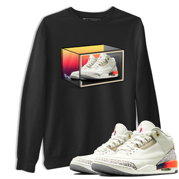 Air Jordan 3 J Balvin shirt to match jordans Shoe Box sneaker tees Air Jordan 3 J Balvin SNRT Sneaker Release Tees Unisex Black 1 T-Shirt