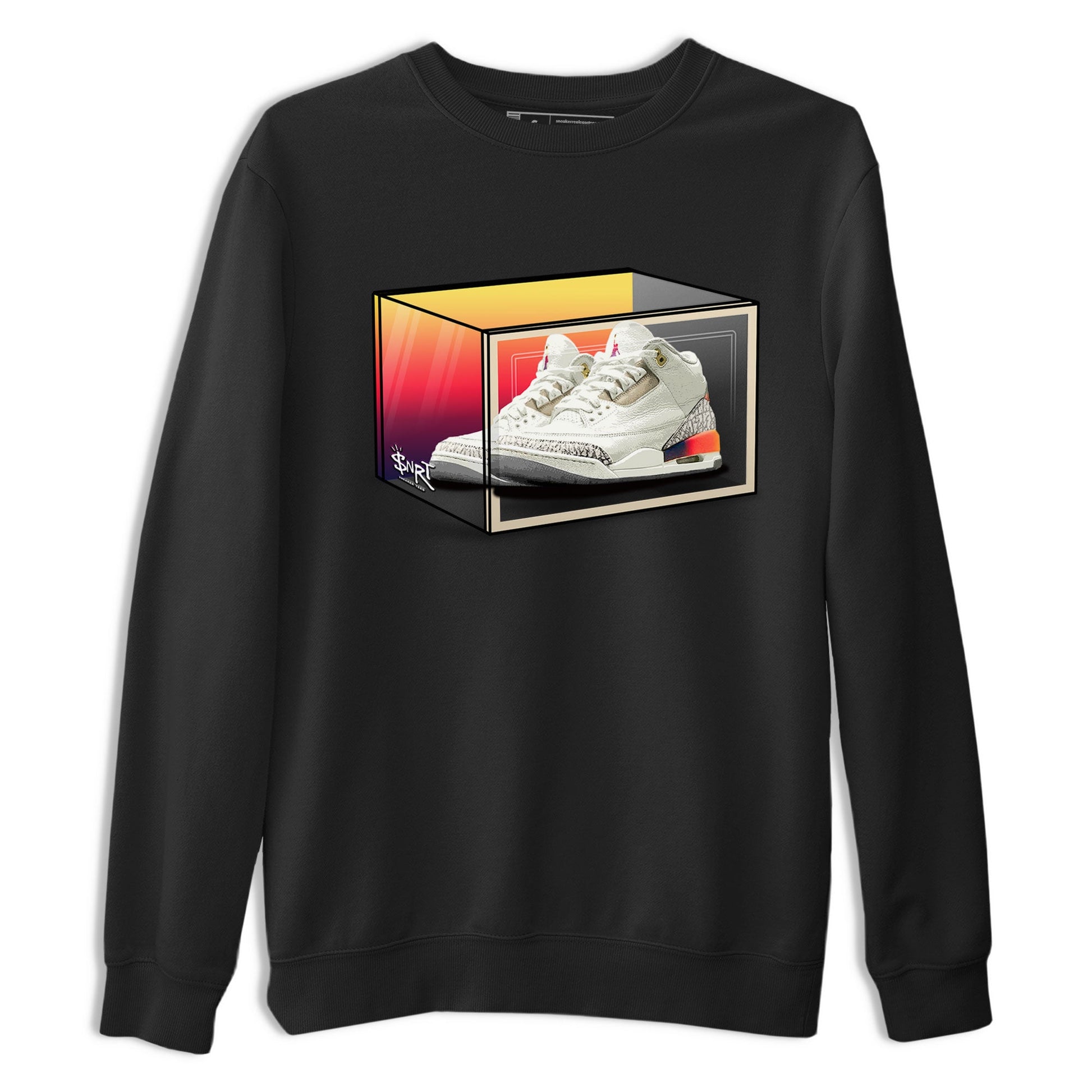 Air Jordan 3 J Balvin shirt to match jordans Shoe Box sneaker tees Air Jordan 3 J Balvin SNRT Sneaker Release Tees Unisex Black 2 T-Shirt