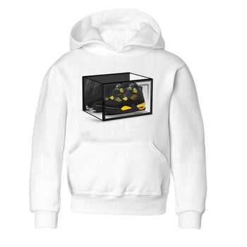 Air Jordan 4 Thunder Sneaker Match Tees Shoe Box Sneaker Tees Air Jordan 4 Retro Thunder Tee Kids Shirts White 2
