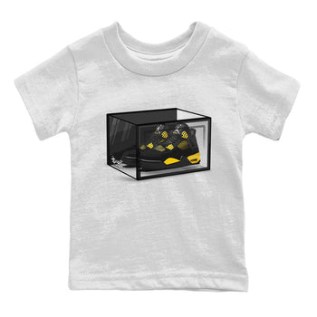 Air Jordan 4 Thunder Sneaker Match Tees Shoe Box Sneaker Tees Air Jordan 4 Retro Thunder Tee Kids Shirts White 2