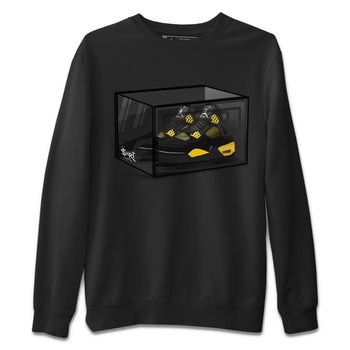 Air Jordan 4 Thunder Sneaker Match Tees Shoe Box Sneaker Tees Air Jordan 4 Retro Thunder Tee Unisex Shirts Black 2