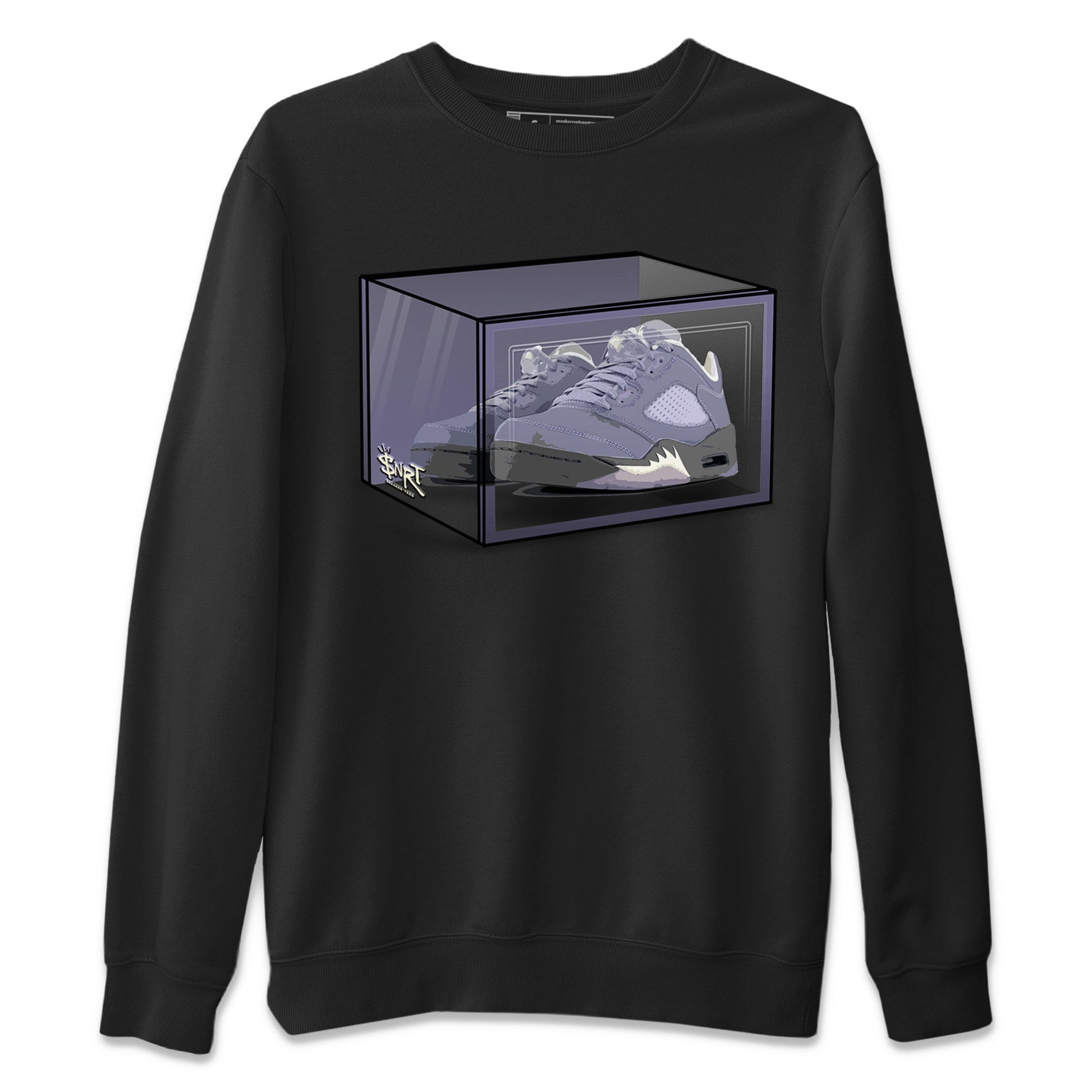 Air Jordan 5 Indigo Haze Sneaker Match Tees Shoe Box Sneaker Tees 5s Indigo Haze Sneaker Release Tees Unisex Shirts Black 2