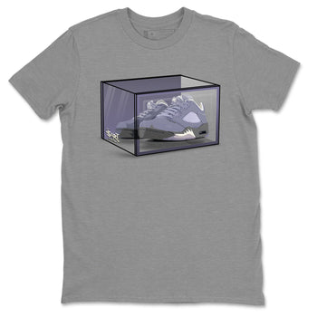 Air Jordan 5 Indigo Haze Sneaker Match Tees Shoe Box Sneaker Tees 5s Indigo Haze Sneaker Release Tees Unisex Shirts Heather Grey 2