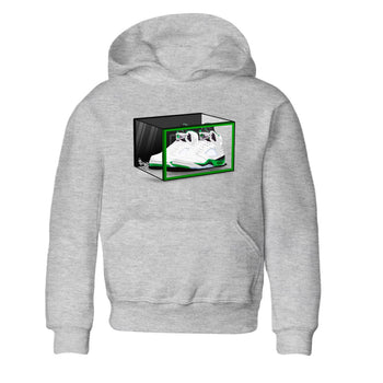 AJ5 Retro Lucky Green shirt to match jordans Shoe Box sneaker tees Air Jordan 5 Retro Lucky Green SNRT Sneaker Tees Casual Crew Neck T-Shirt Baby Toddler Heather Grey 2 T-Shirt