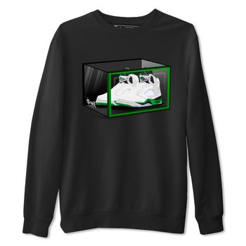 AJ5 Retro Lucky Green shirt to match jordans Shoe Box sneaker tees Air Jordan 5 Retro Lucky Green SNRT Sneaker Tees Casual Crew Neck T-Shirt Unisex Black 2 T-Shirt