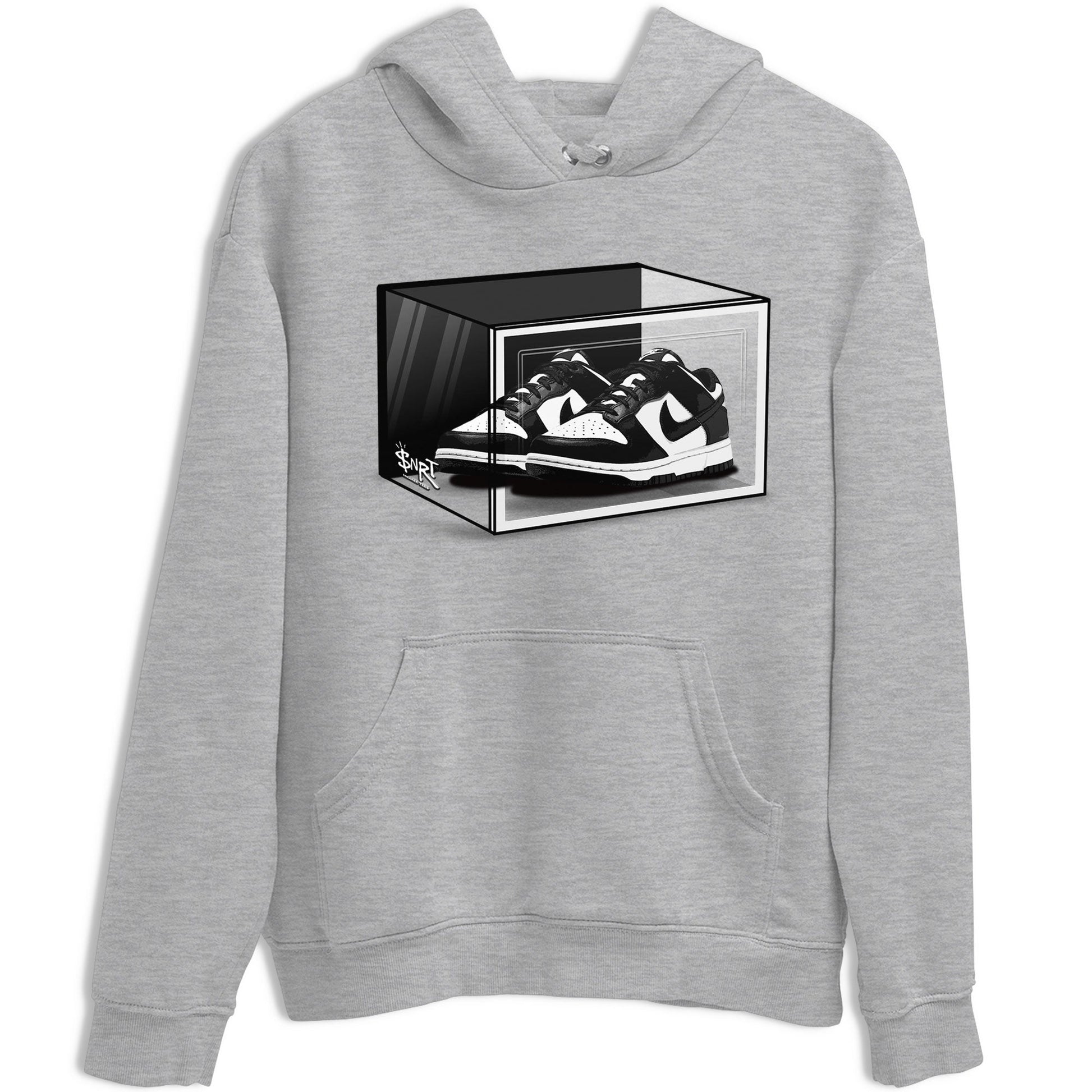 Dunk Panda shirt to match jordans Shoe Box sneaker tees Dunk Panda SNRT Sneaker Release Tees Unisex Heather Grey 2 T-Shirt