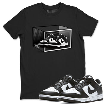 Dunk Panda shirt to match jordans Shoe Box sneaker tees Dunk Panda SNRT Sneaker Release Tees Unisex Black 1 T-Shirt