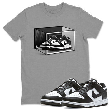 Dunk Panda shirt to match jordans Shoe Box sneaker tees Dunk Panda SNRT Sneaker Release Tees Unisex Heather Grey 1 T-Shirt