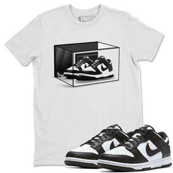 Dunk Panda shirt to match jordans Shoe Box sneaker tees Dunk Panda SNRT Sneaker Release Tees Unisex White 1 T-Shirt