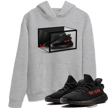 Adidas Yeezy Boost 350 V2 Bred shirt to match jordans Shoe Box sneaker tees Yeezy 350 Bred SNRT Sneaker Release Tees Unisex Heather Grey 1 T-Shirt