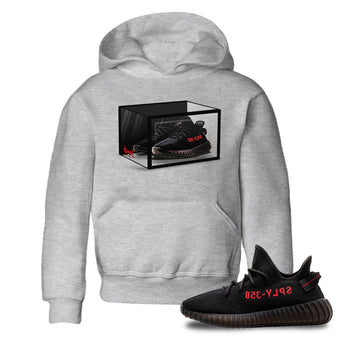 Adidas Yeezy Boost 350 V2 Bred shirt to match jordans Shoe Box sneaker tees Yeezy 350 Bred SNRT Sneaker Release Tees Baby Toddler Heather Grey 1 T-Shirt