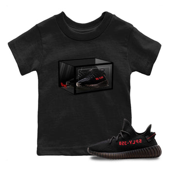 Adidas Yeezy Boost 350 V2 Bred shirt to match jordans Shoe Box sneaker tees Yeezy 350 Bred SNRT Sneaker Release Tees Baby Toddler Black 1 T-Shirt