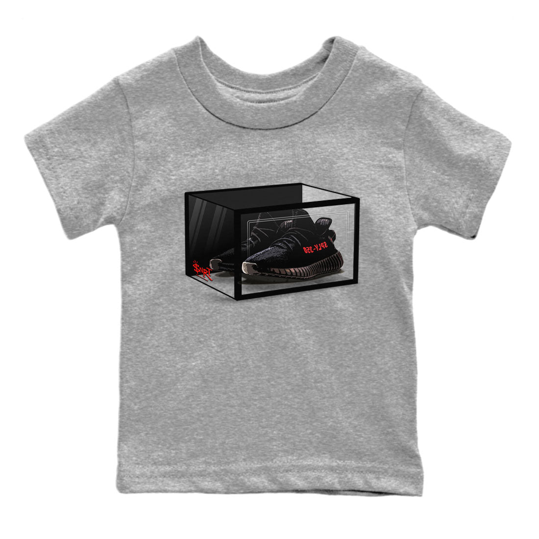 Yeezy Boost 350 Bred | Shoe Box Kids T-Shirt | SNRT Sneaker