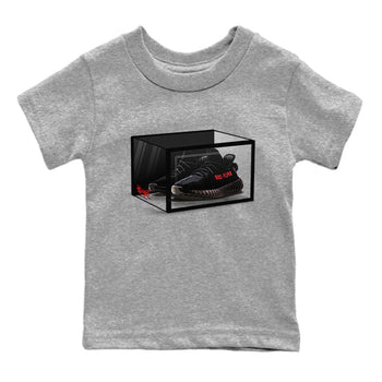 Adidas Yeezy Boost 350 V2 Bred shirt to match jordans Shoe Box sneaker tees Yeezy 350 Bred SNRT Sneaker Release Tees Baby Toddler Heather Grey 2 T-Shirt