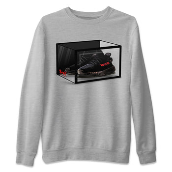 Adidas Yeezy Boost 350 V2 Bred shirt to match jordans Shoe Box sneaker tees Yeezy 350 Bred SNRT Sneaker Release Tees Unisex Heather Grey 2 T-Shirt
