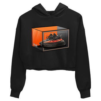 Yeezy 350 Carbon Beluga shirt to match jordans Shoe Box sneaker tees Yeezy Boost 350 Carbon Beluga SNRT Sneaker Release Tees Black 2 Crop T-Shirt
