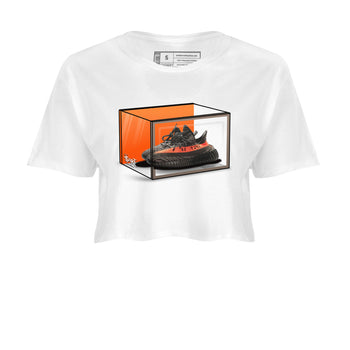 Yeezy 350 Carbon Beluga shirt to match jordans Shoe Box sneaker tees Yeezy Boost 350 Carbon Beluga SNRT Sneaker Release Tees White 2 Crop T-Shirt