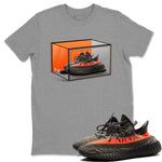 Yeezy 350 Carbon Beluga shirt to match jordans Shoe Box sneaker tees Yeezy Boost 350 Carbon Beluga SNRT Sneaker Release Tees Unisex Heather Grey 1 T-Shirt