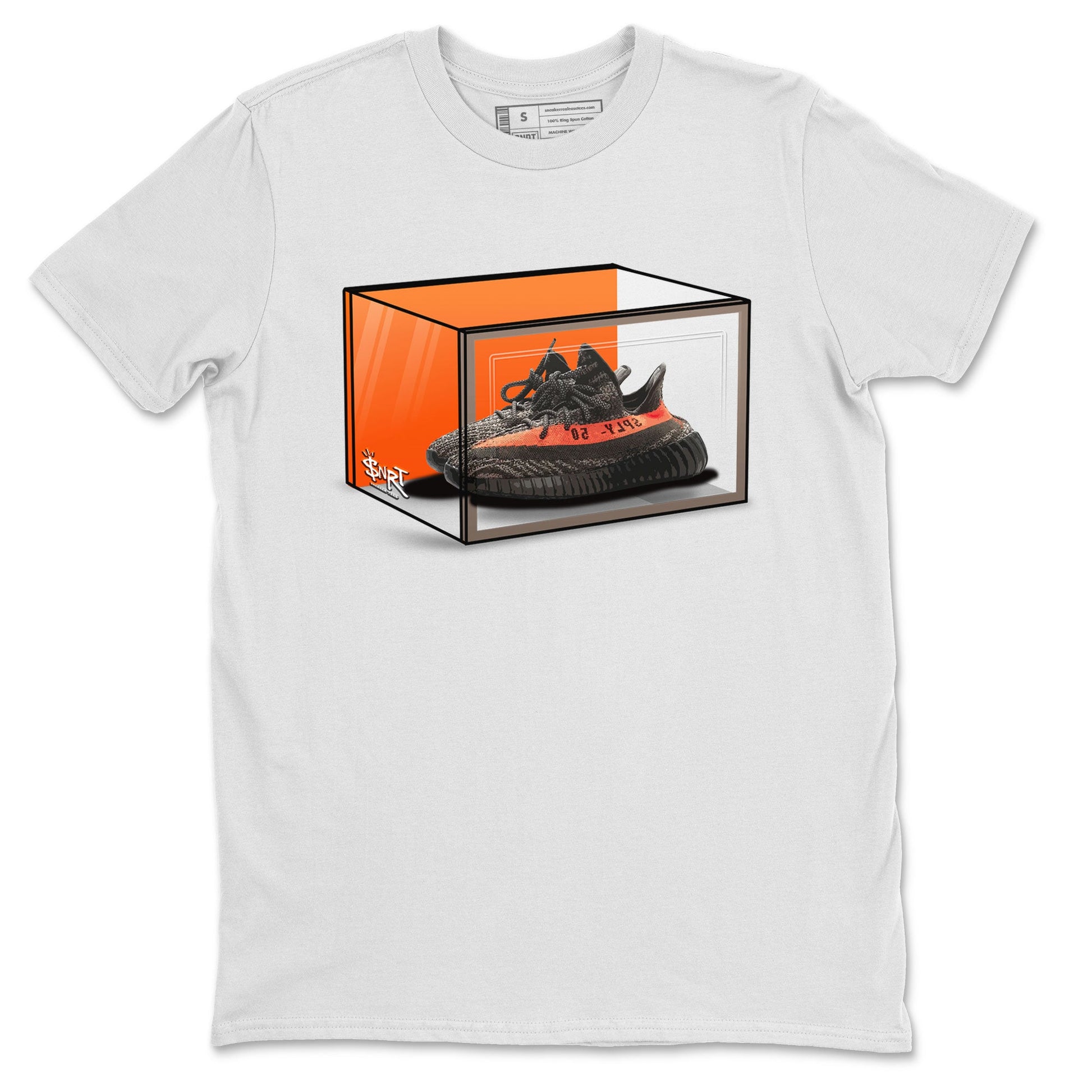 Yeezy 350 Carbon Beluga shirt to match jordans Shoe Box sneaker tees Yeezy Boost 350 Carbon Beluga SNRT Sneaker Release Tees Unisex White 2 T-Shirt