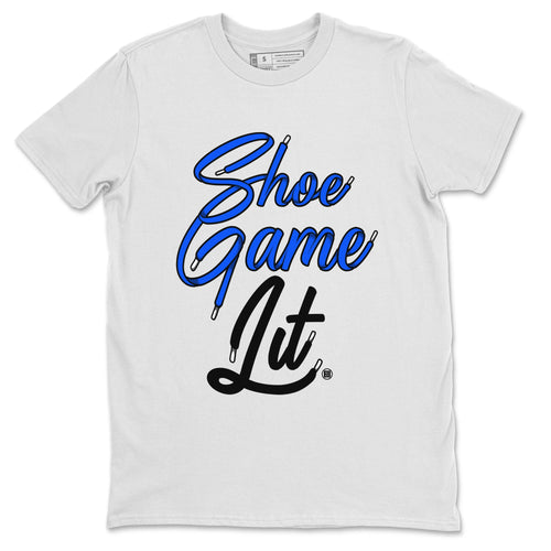 Air Jordan 1 Royal Reimagined shirt to match jordans Shoe Game Lit Shoe Lace sneaker tees Air Jordan 1 High OG Royal Reimagined SNRT Sneaker Release Tees Unisex White 2 T-Shirt