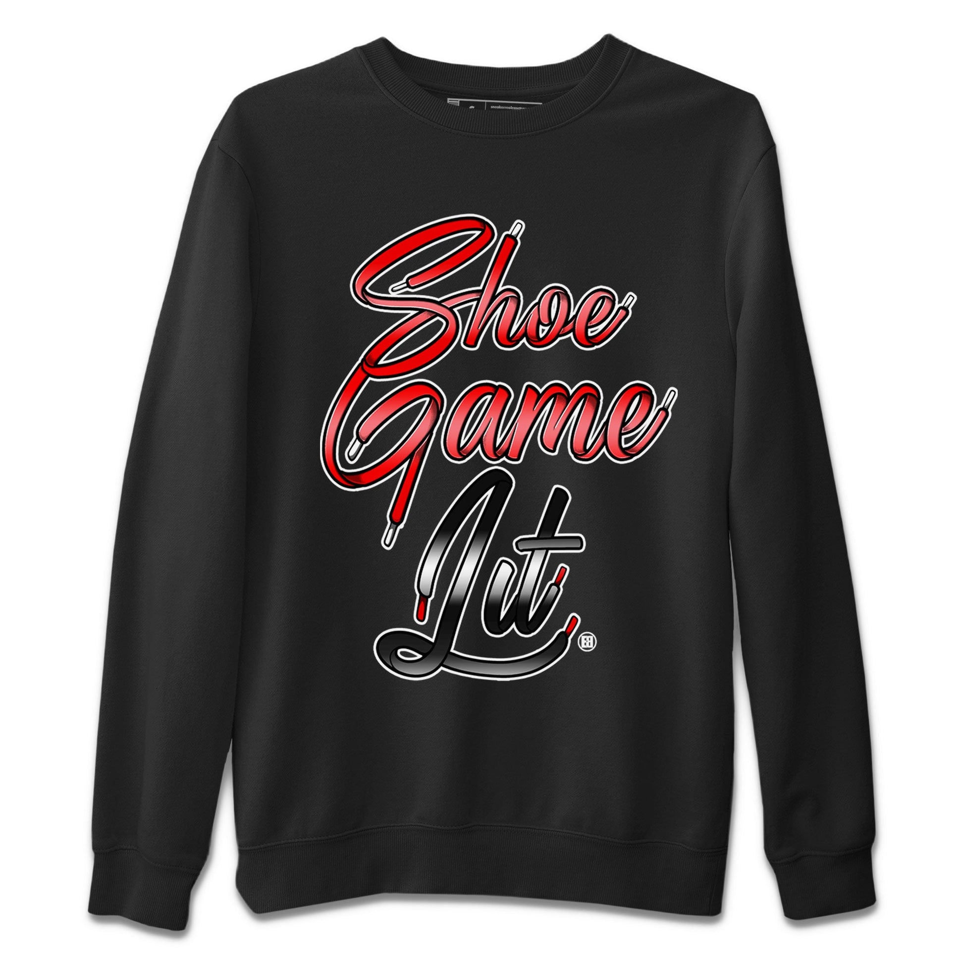 Air Jordan 1 Satin Bred Sneaker Match Tees Shoe Game Lit Shoe Lace Sneaker Tees Air Jordan 1 Satin Bred SNRT Sneaker Release Tees Short Sleeve T-Shirt Black 2