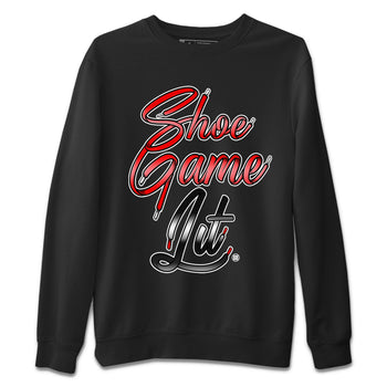 Air Jordan 1 Satin Bred Sneaker Match Tees Shoe Game Lit Shoe Lace Sneaker Tees Air Jordan 1 Satin Bred SNRT Sneaker Release Tees Short Sleeve T-Shirt Black 2