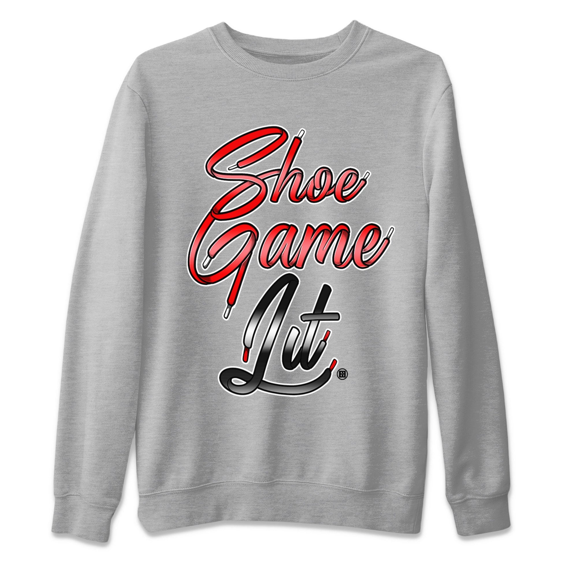Air Jordan 1 Satin Bred Sneaker Match Tees Shoe Game Lit Shoe Lace Sneaker Tees Air Jordan 1 Satin Bred SNRT Sneaker Release Tees Short Sleeve T-Shirt Heather Grey 2