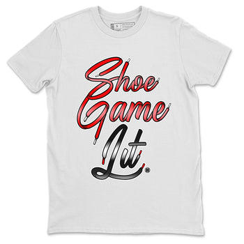 Air Jordan 1 Satin Bred Sneaker Match Tees Shoe Game Lit Shoe Lace Sneaker Tees Air Jordan 1 Satin Bred SNRT Sneaker Release Tees Short Sleeve T-Shirt White 2
