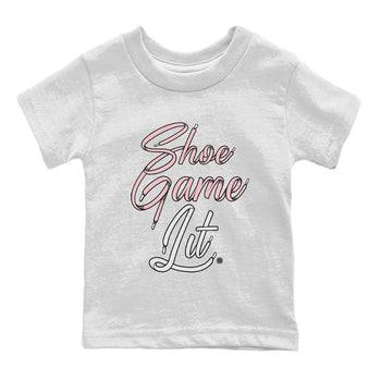 Air Jordan 1 Washed Pink Sneaker Match Tees Shoe Game Lit Shoe Lace Sneaker Tees Air Jordan 1 High OG WMNS Washed Pink Sneaker Release Tees Kids Shirts White 2