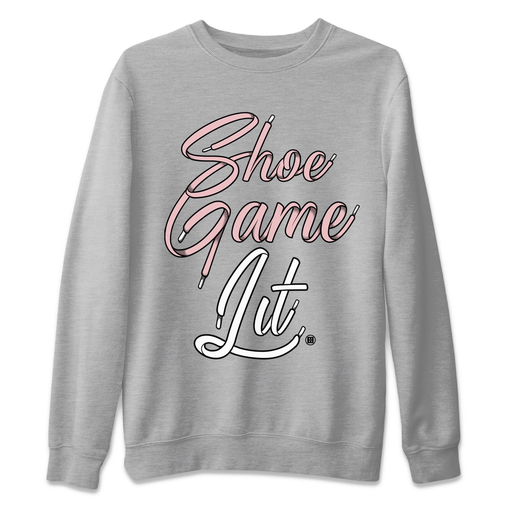 Air Jordan 1 Washed Pink Sneaker Match Tees Shoe Game Lit Shoe Lace Sneaker Tees Air Jordan 1 High OG WMNS Washed Pink Sneaker Release Tees Unisex Shirts Heather Grey 2