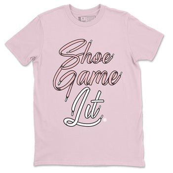 Air Jordan 1 Washed Pink Sneaker Match Tees Shoe Game Lit Shoe Lace Sneaker Tees Air Jordan 1 High OG WMNS Washed Pink Sneaker Release Tees Unisex Shirts Pink 2