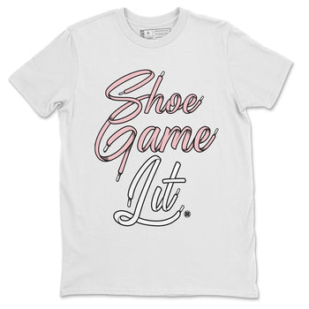 Air Jordan 1 Washed Pink Sneaker Match Tees Shoe Game Lit Shoe Lace Sneaker Tees Air Jordan 1 High OG WMNS Washed Pink Sneaker Release Tees Unisex Shirts White 2