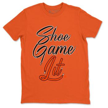 Air Jordan 12 Brilliant Orange Sneaker Match Tees Shoe Game Lit Shoe Lace Sneaker Tees 12s Brilliant Orange Tee Unisex Shirts Orange 2