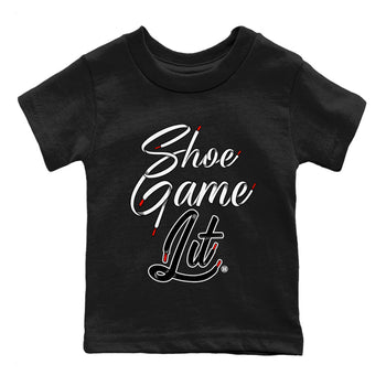 Air Jordan 13 Black Flint Shoe Game Lit Shoe Lace Baby and Kids Sneaker Tees Air Jordan 13 Black Flint Kids Sneaker Tees Washing and Care Tip