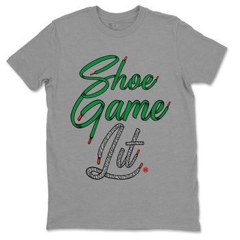 Air Jordan 3 Lucky Green Sneaker Match Tees Shoe Game Lit Shoe Lace Sneaker Tees Air Jordan 3 Lucky Green Sneaker Release Tees Unisex Shirts Heather Grey 2