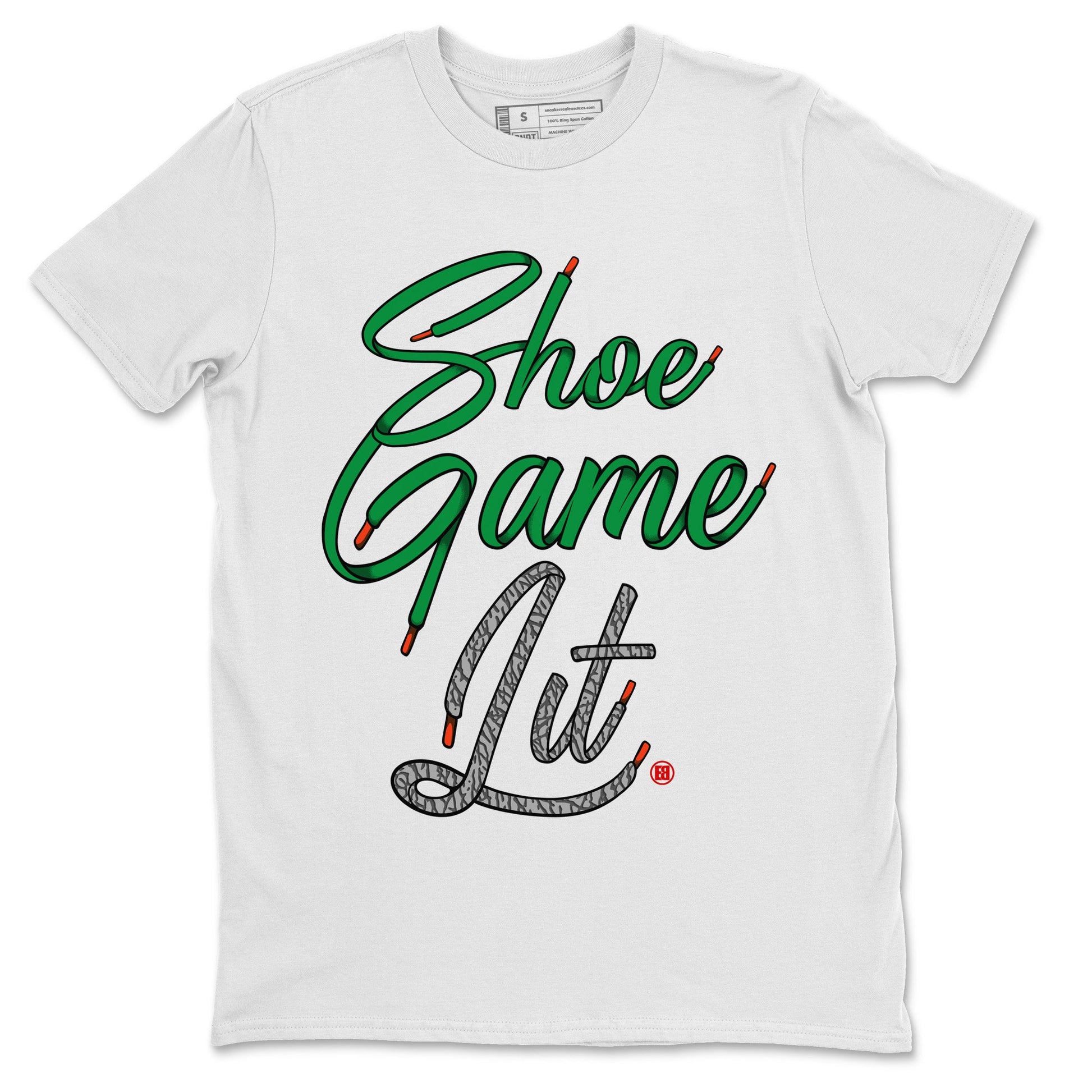 Air Jordan 3 Lucky Green Sneaker Match Tees Shoe Game Lit Shoe Lace Sneaker Tees Air Jordan 3 Lucky Green Sneaker Release Tees Unisex Shirts White 2