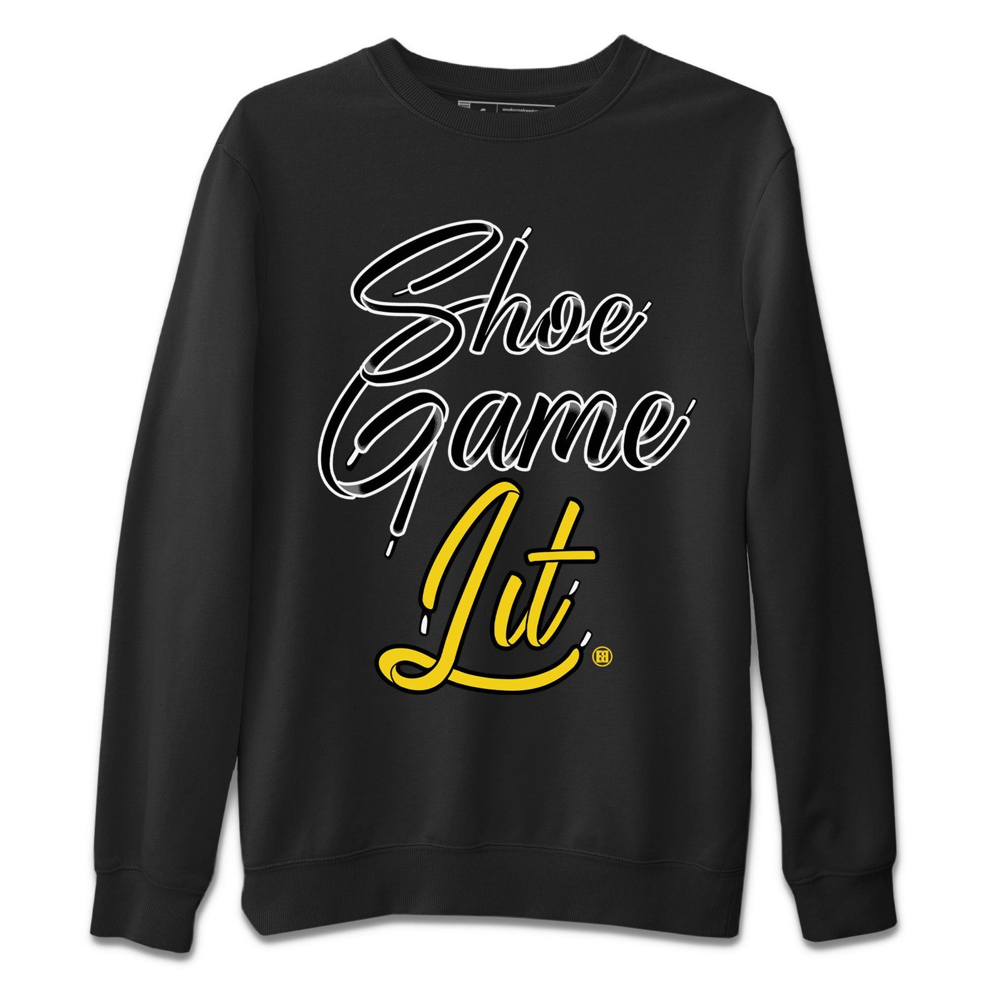 Air Jordan 4 Thunder Sneaker Match Tees Shoe Game Lit Shoe Lace Sneaker Tees Air Jordan 4 Retro Thunder Tees Unisex Shirts Black 2