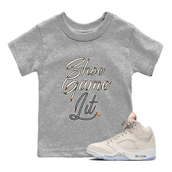 Air Jordan 5 Craft Shoe Game Lit Shoe Lace Baby and Kids Sneaker Tees Air Jordan 5 Craft Kids Sneaker Tees Size Chart