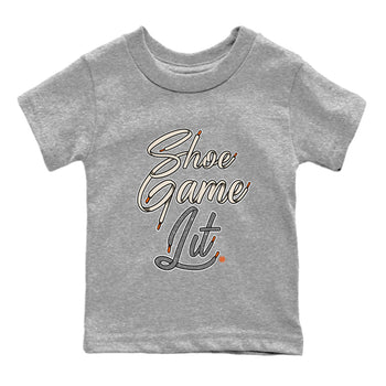 Air Jordan 5 Craft Sneaker Match Tees Shoe Game Lit Shoe Lace Sneaker Tees Air Jordan 5 Retro Craft Tees Kids Shirts Heather Grey 2