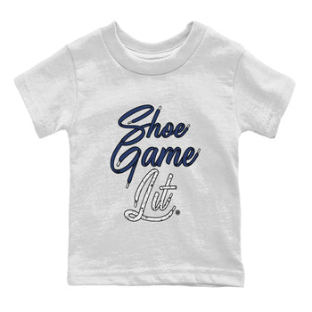 Air Jordan 5 Georgetown shirt to match jordans Shoe Game Lit Shoe Lace sneaker tees Air Jordan 5 Retro Midnight Navy SNRT Sneaker Release Tees Baby Toddler White 2 T-Shirt