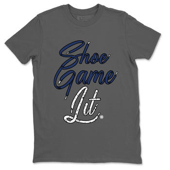 Air Jordan 5 Georgetown shirt to match jordans Shoe Game Lit Shoe Lace sneaker tees Air Jordan 5 Retro Midnight Navy SNRT Sneaker Release Tees Unisex Cool Grey 2 T-Shirt