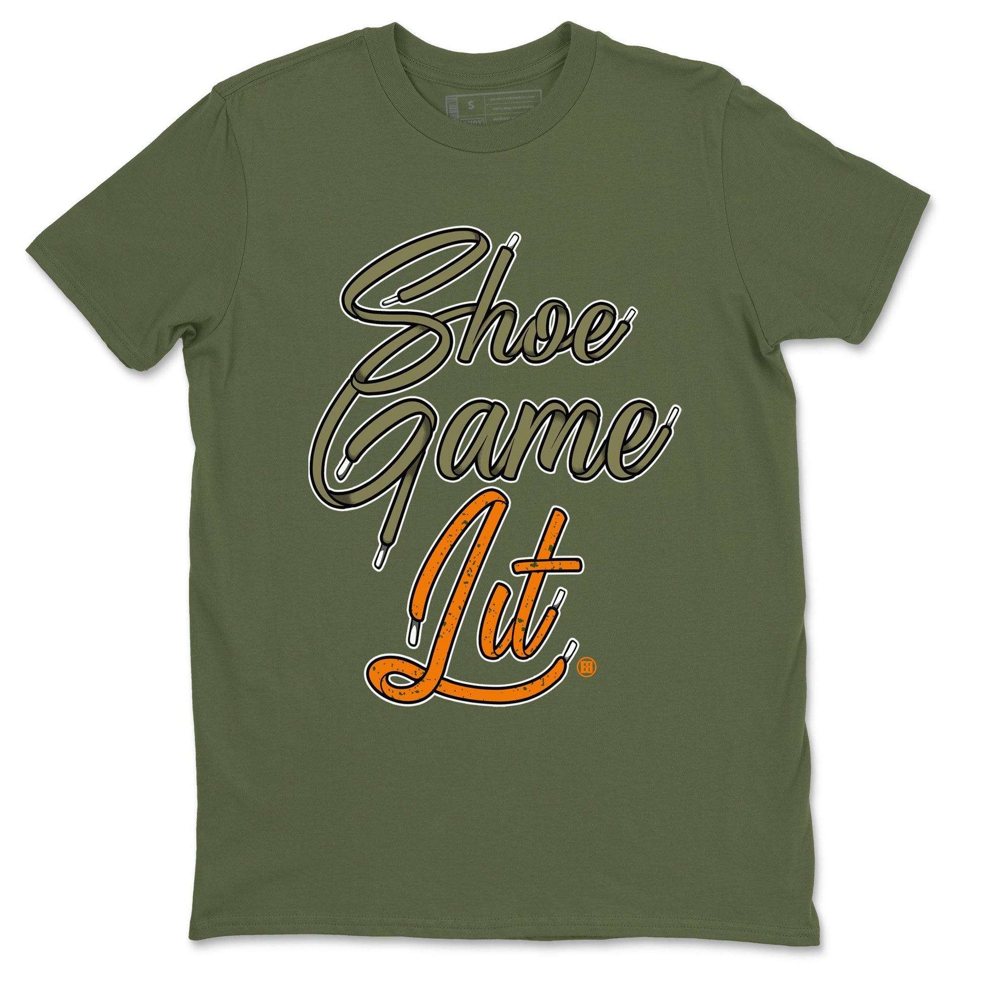 5s Olive shirt to match jordans Shoe Game Lit Shoe Lace sneaker tees Air Jordan 5 Retro Olive SNRT Sneaker Release Tees unisex cotton Military Green 2 crew neck shirt