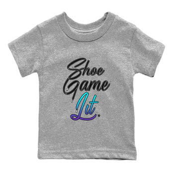 Air Jordan 6 Aqua shirt to match jordans Shoe Game Lit Shoe Lace sneaker tees 6s Aqua SNRT Sneaker Release Tees Baby Toddler Heather Grey 2 T-Shirt