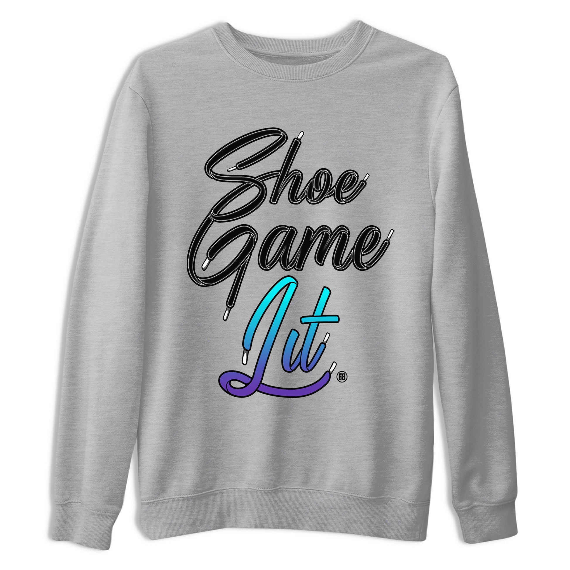 Air Jordan 6 Aqua shirt to match jordans Shoe Game Lit Shoe Lace sneaker tees 6s Aqua SNRT Sneaker Release Tees Unisex Heather Grey 2 T-Shirt
