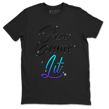 Air Jordan 6 Aqua shirt to match jordans Shoe Game Lit Shoe Lace sneaker tees 6s Aqua SNRT Sneaker Release Tees Unisex Black 2 T-Shirt